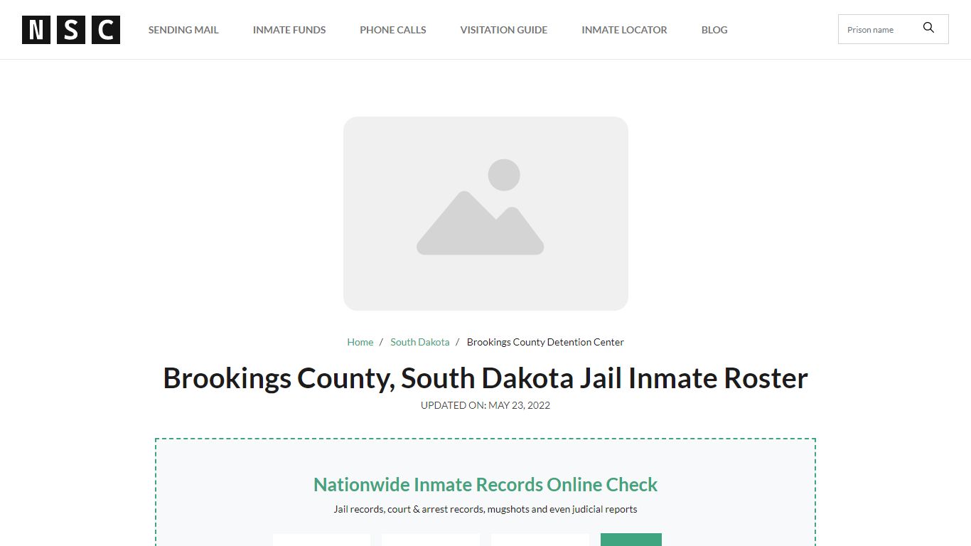 Brookings County, South Dakota Jail Inmate List